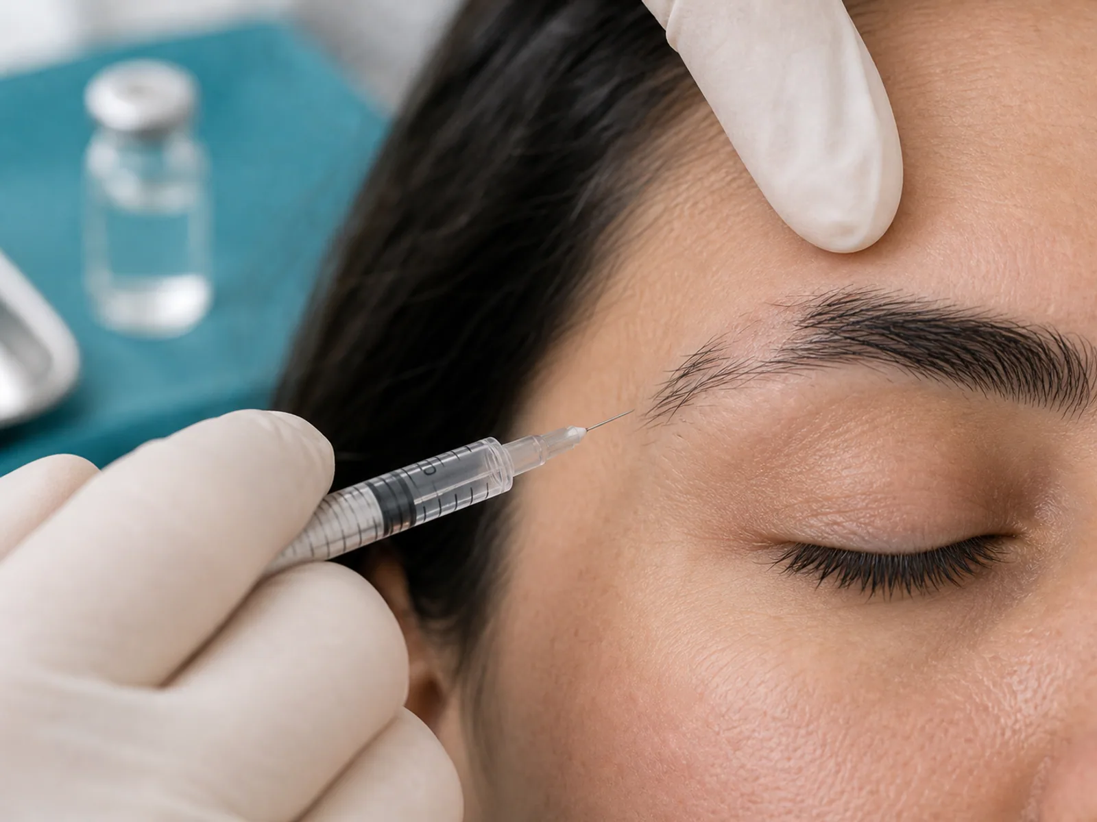 Tratament injectabil pentru alopecie areata pe zona mica a sprancenei