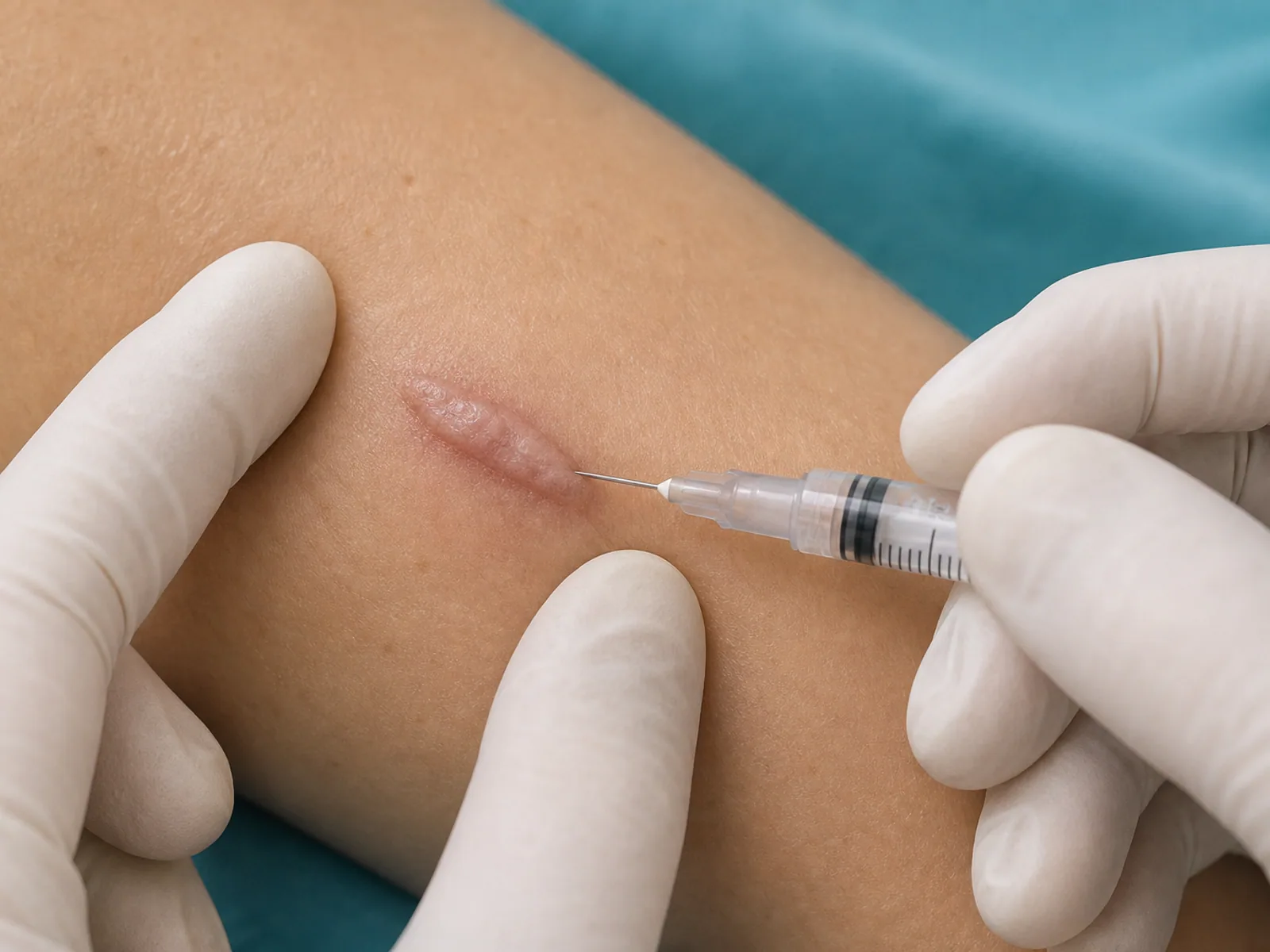 Triamcinolone treatment for small area Intralesional triamcinolone injection into a small hypertrophic scar